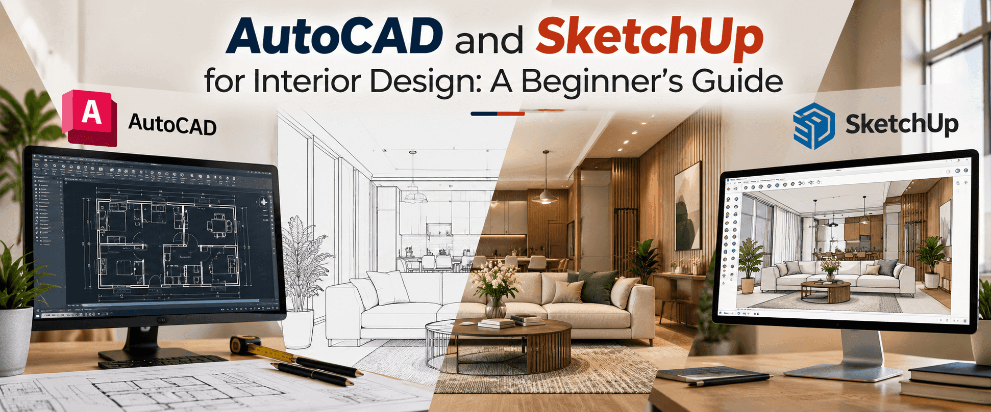 image indicates different between Autocad and Sketchup